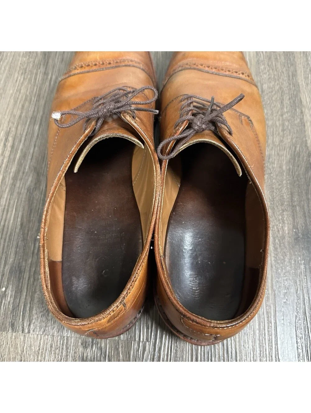 Allen Edmonds BOULEVARD Cap Toe DERBY Dress Shoes Walnut Brown Men’s 13 B 7584